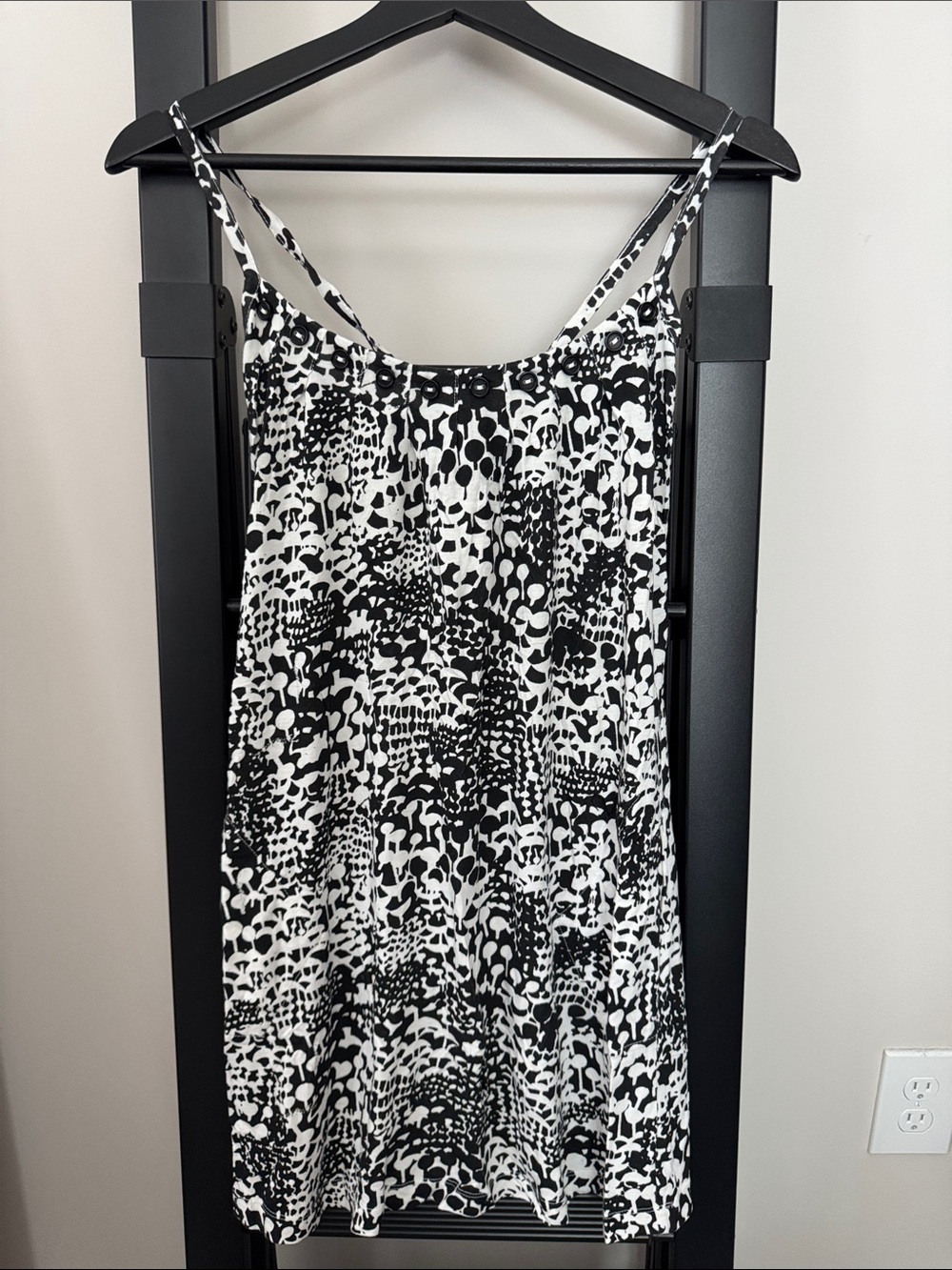Volcom Black and White Printed Slip Dress